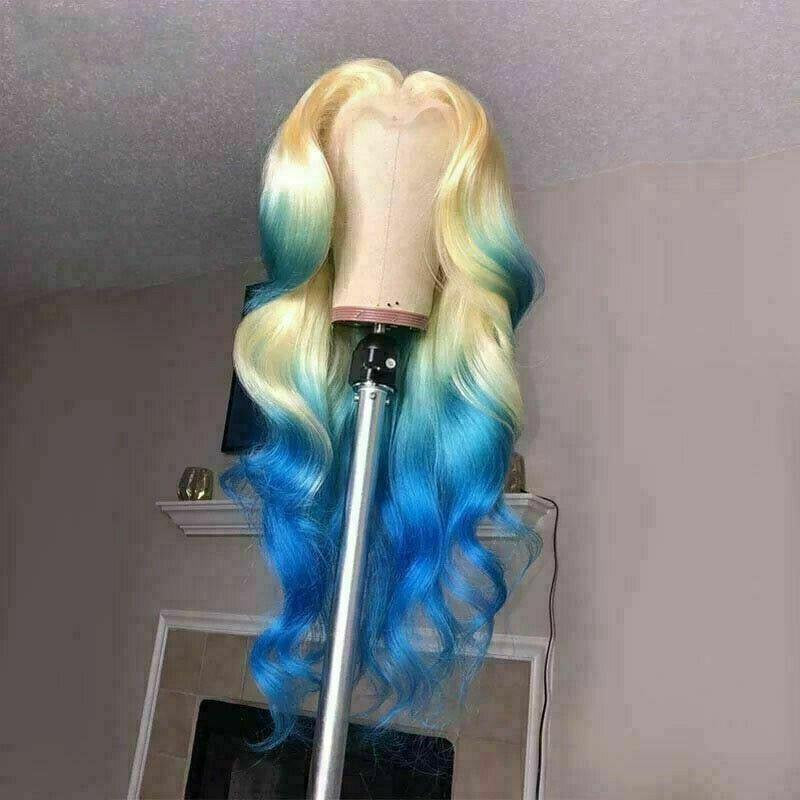 Human Blue 2024 ombre lacefront natural wig