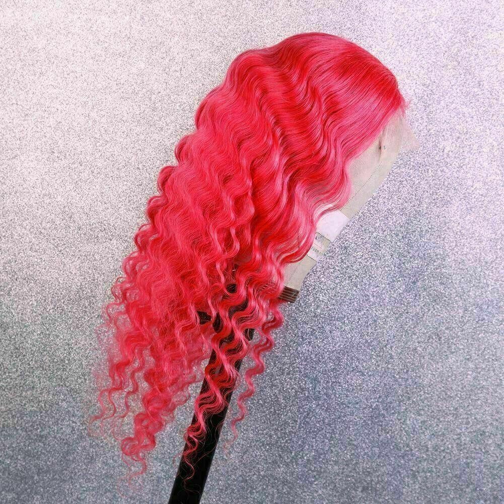 Hot Pink  Money Piece Remy Human Hair Lace Front Wig - UniWigs ® Official  Site