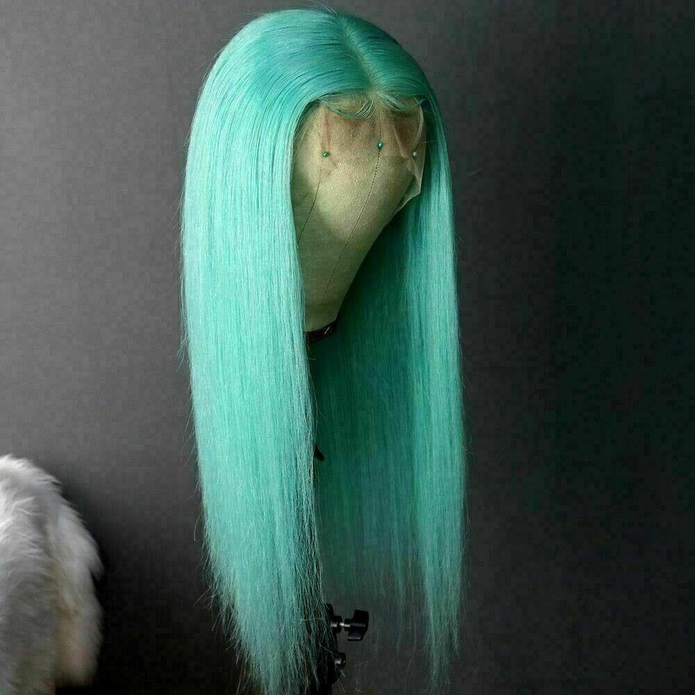 Wowfactor Blue popular ombre lace front wig teal