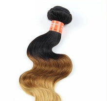 Load image into Gallery viewer, Luxury Peruvian Blonde #1B/4/27 Ombre Body Wave Virgin Human Hair Extensions
