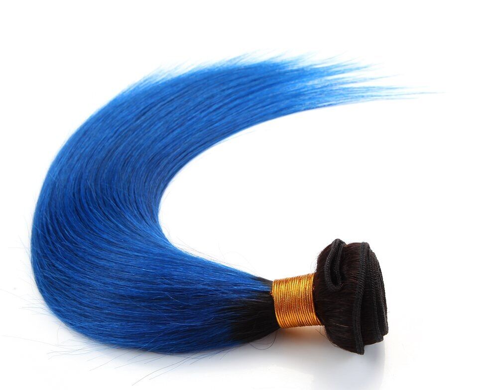 dark blue ombre hair with black hair