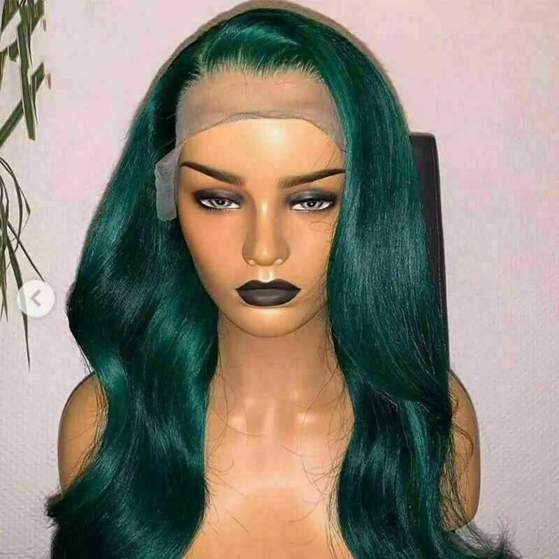 Green full lace on sale wig