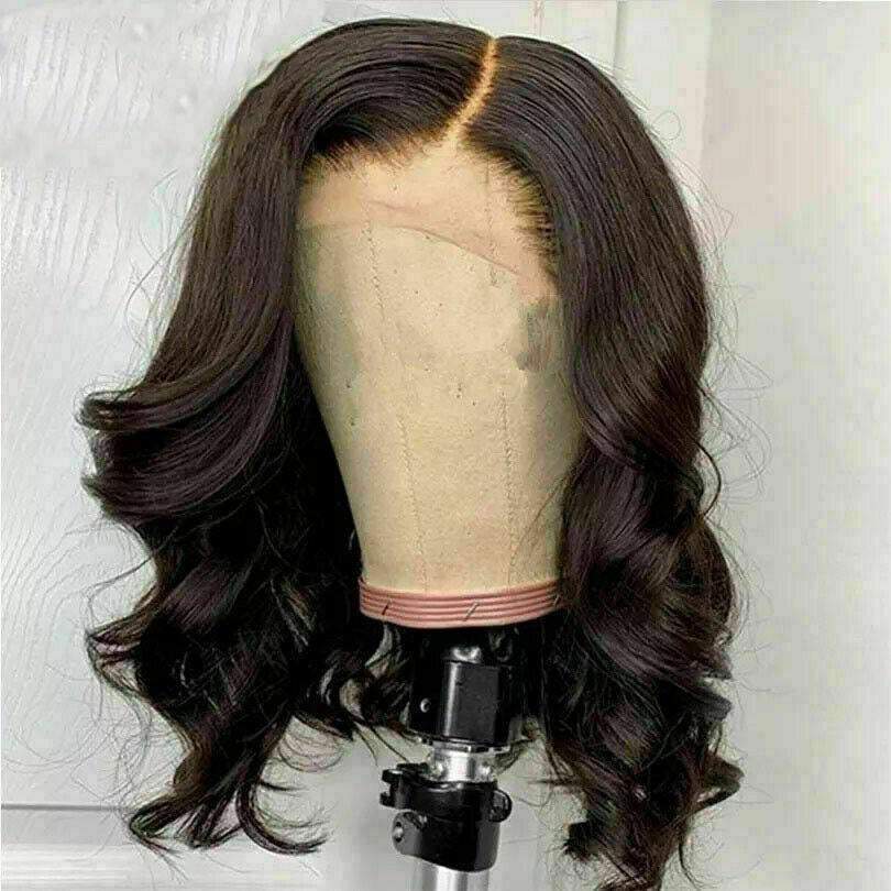 Human hair wigs with a clearance bang