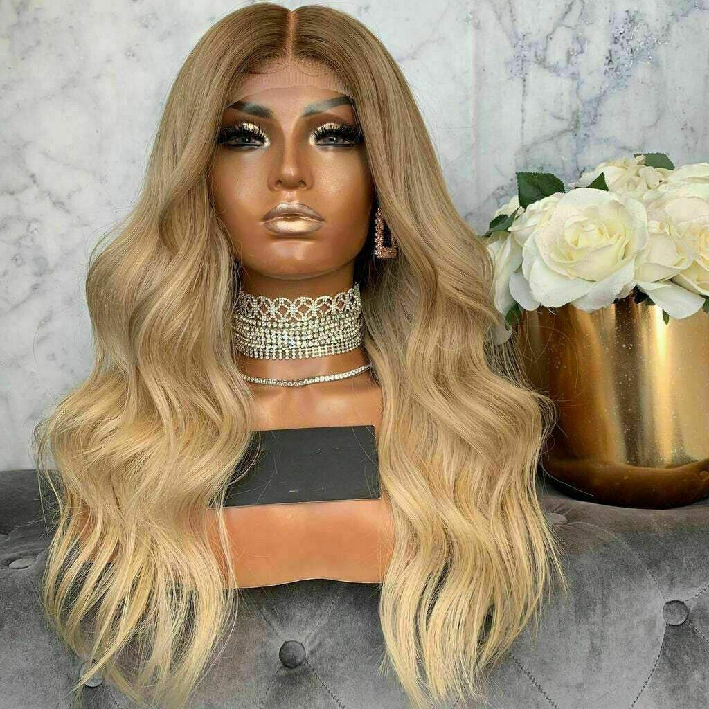 Luxury Brazilian Remy Wavy Ash Blonde Ombre 100 Human Hair Swiss