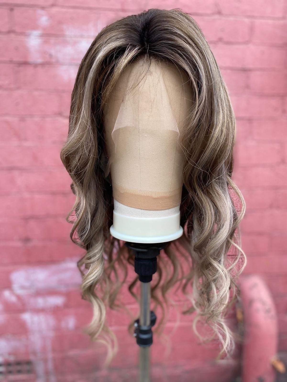 RealityQueen brown blonde highlight newest wig